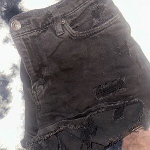 Aerie Gray Denim Shorts